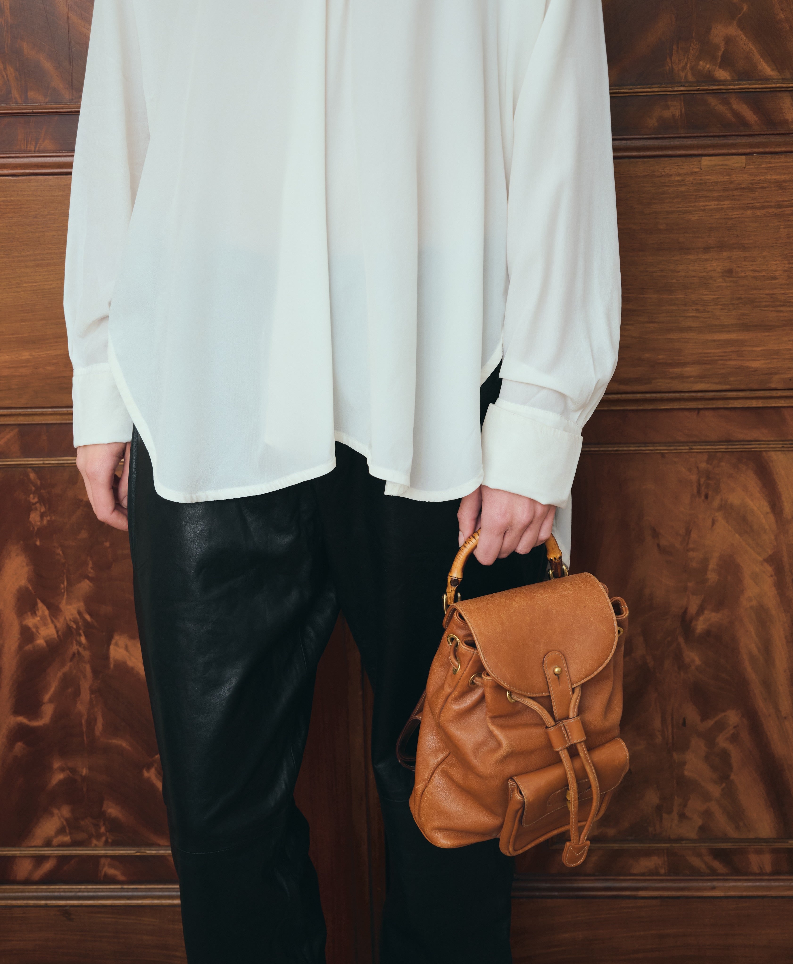 Vintage Gucci Bamboo Handle Leather Backpack | c.1980s – Winnow