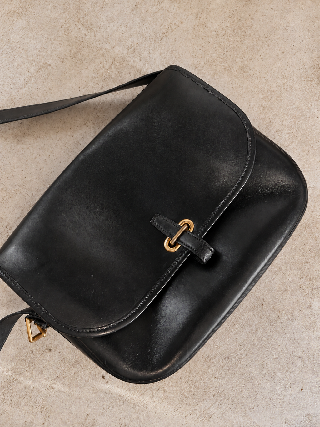 Hermès Balle de Golf — Black Box Leather, 1986
