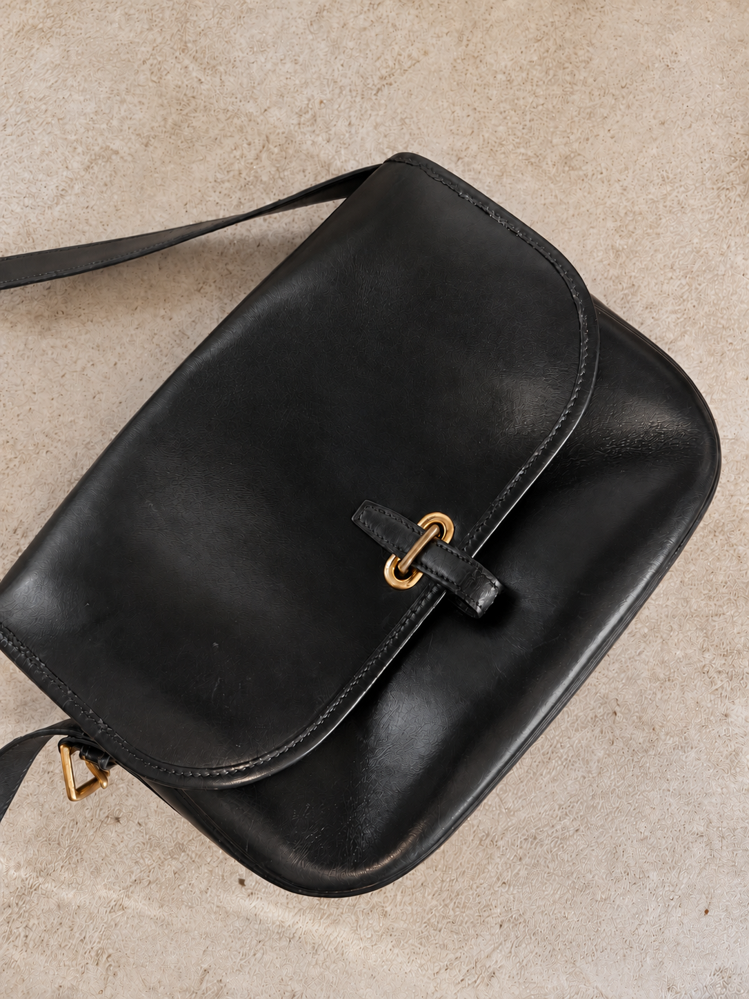 Hermès Balle de Golf — Black Box Leather, 1986