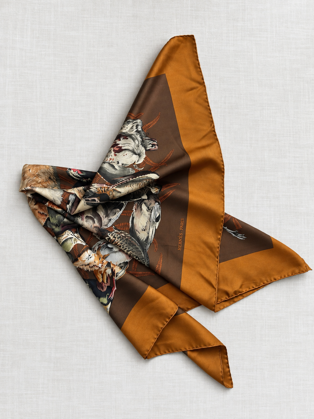 HERMÈS — GIBIERS SILK SCARF