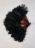 Victorian Black Ostrich Feather Fan