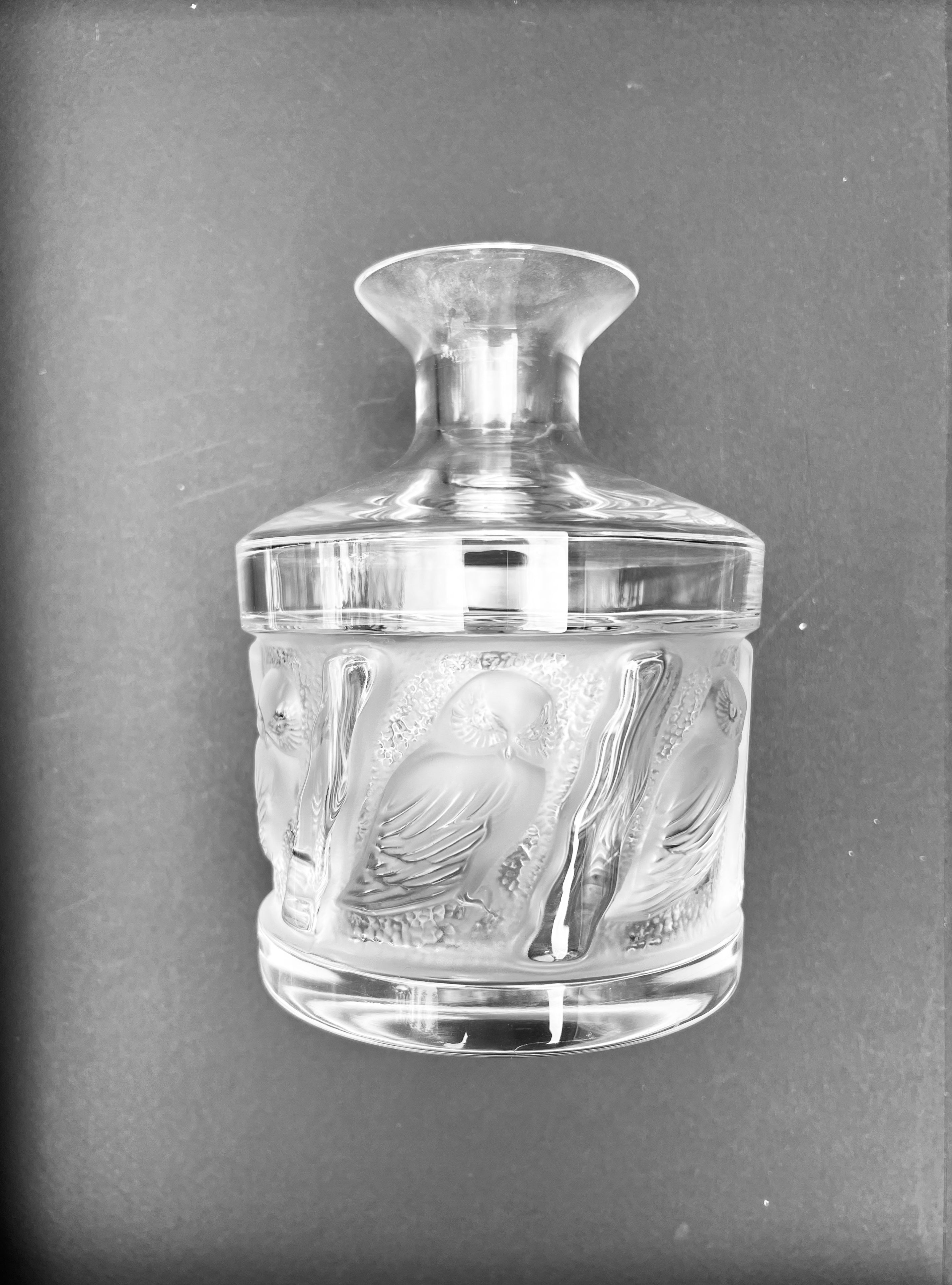 Lalique Owl Crystal Decanter