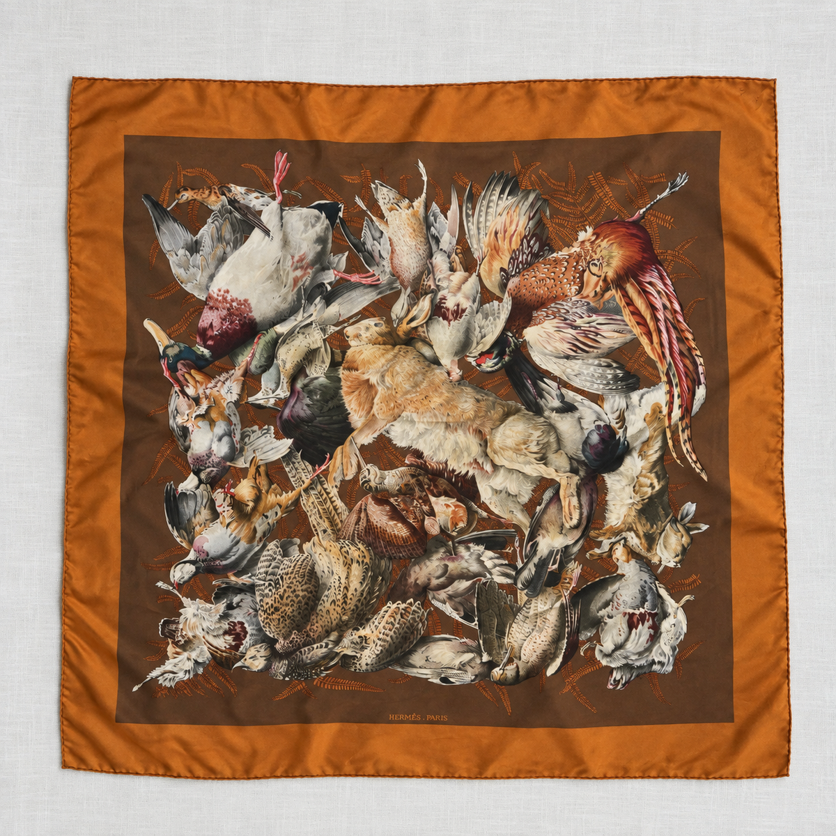 HERMÈS — GIBIERS SILK SCARF