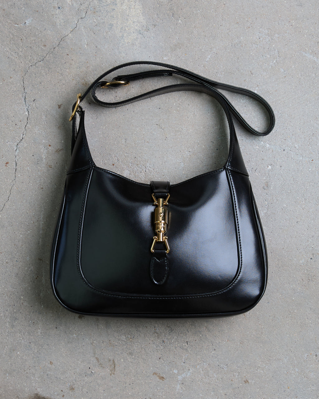 Gucci Jackie 1961 Black Leather Shoulder Bag