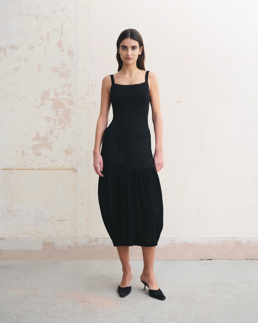 Vintage Romeo Gigli Textured Black Skirt