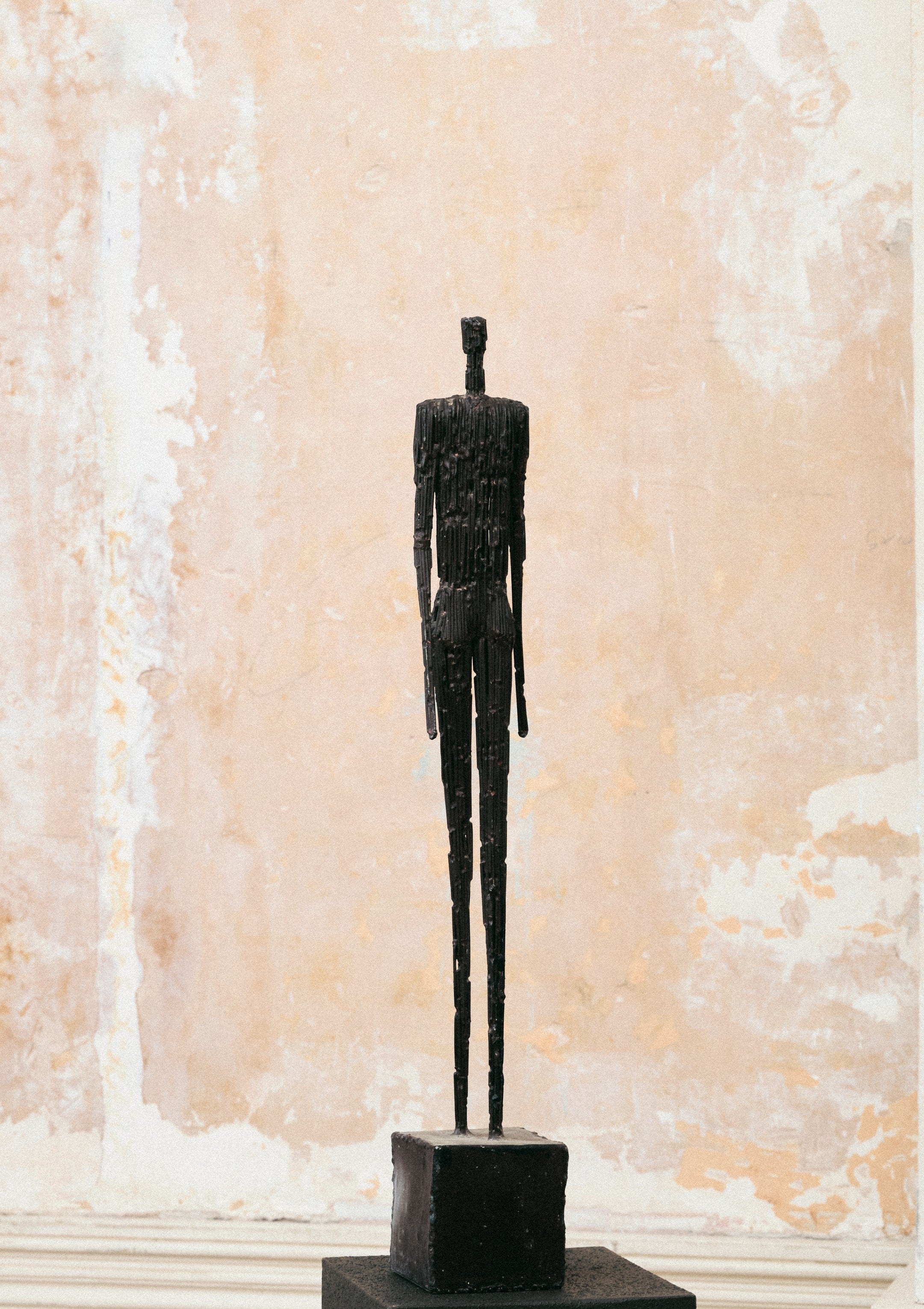 Vintage Brutalist Abstract Nail Sculpture Male Figure