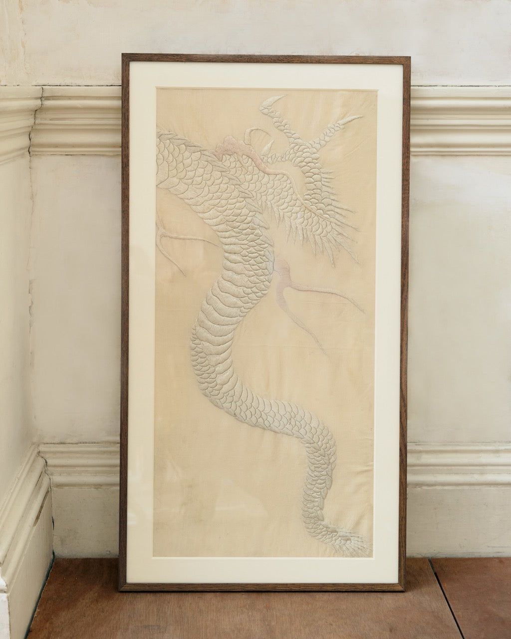Antique Japanese Silk Embroidered Panel