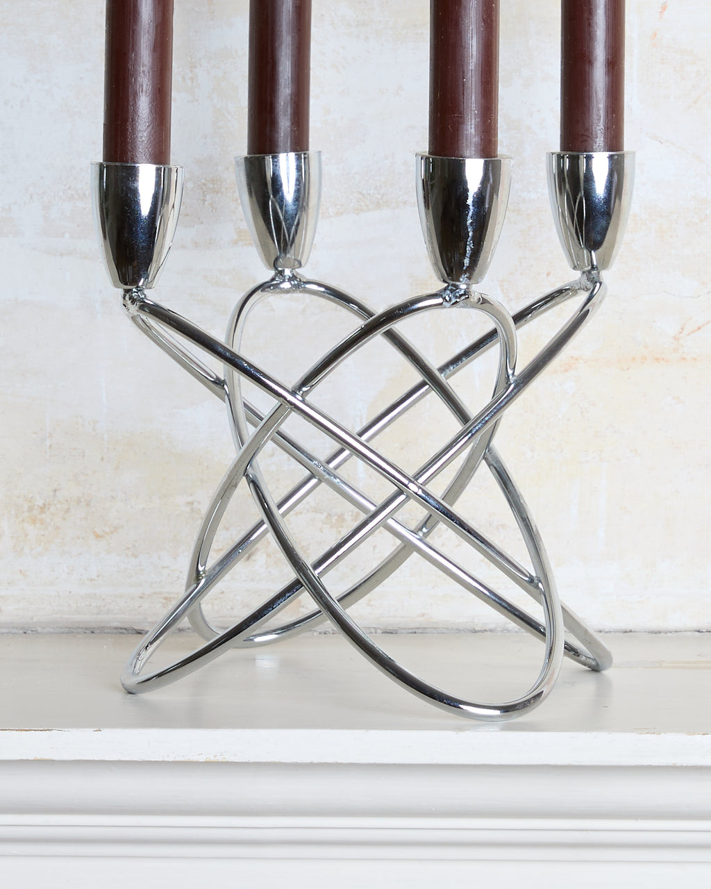 Scandinavian Sculptural Four-Arm Candle Holder