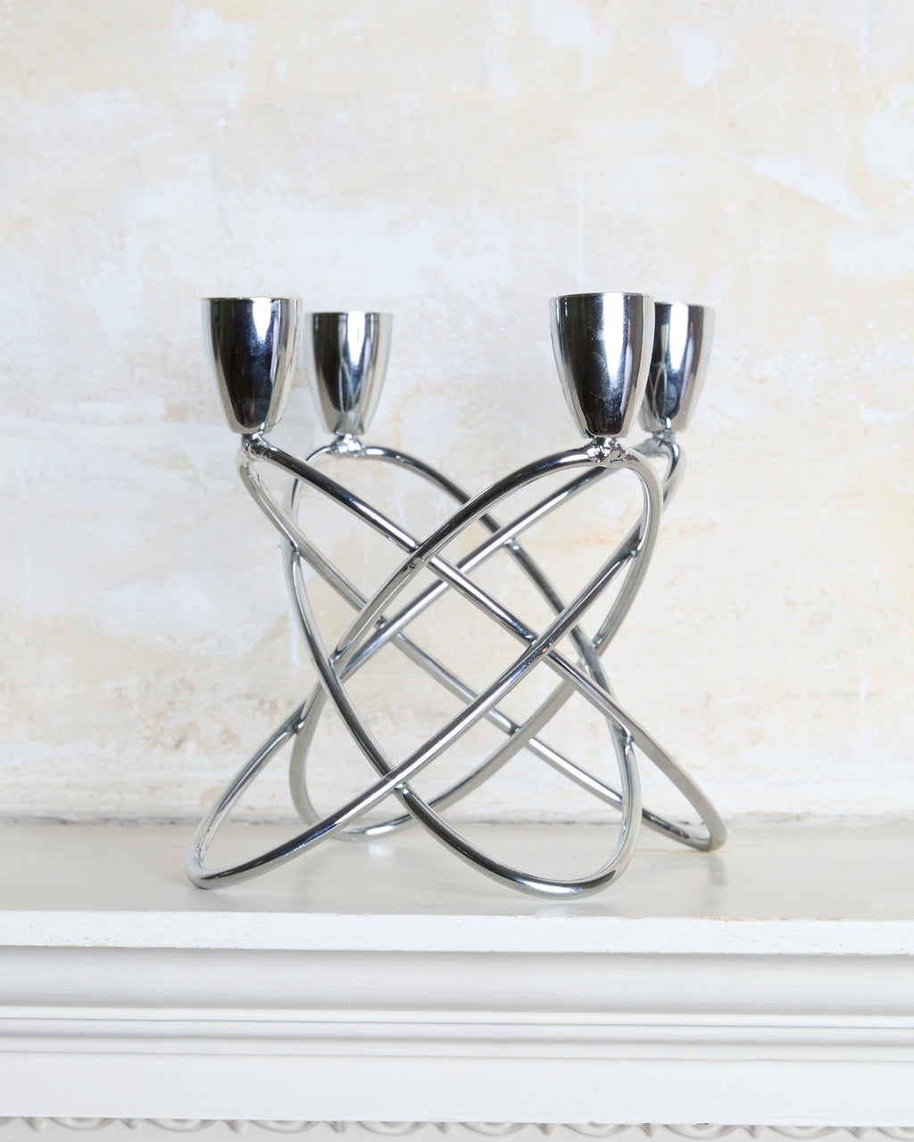 Scandinavian Sculptural Four-Arm Candle Holder