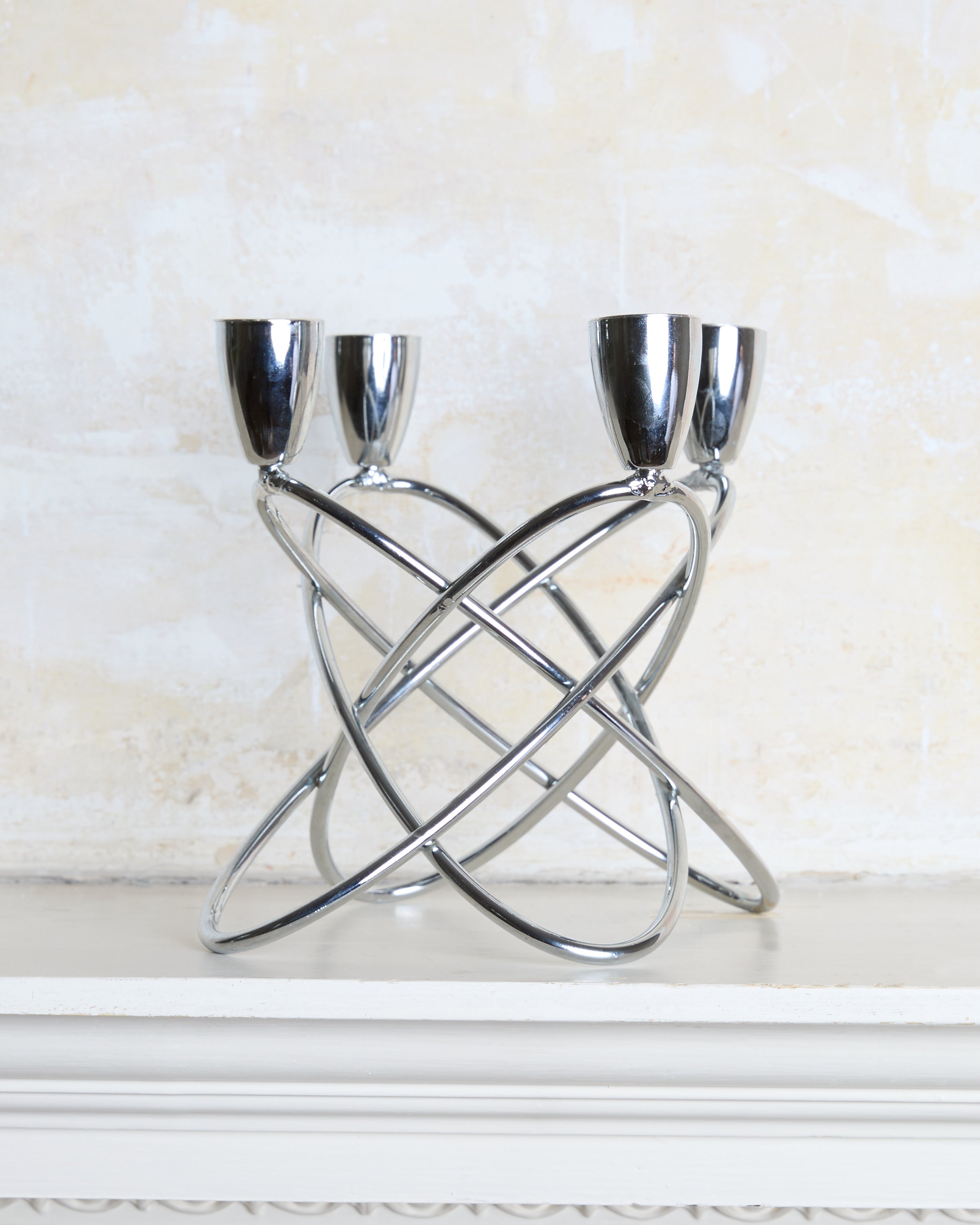 Scandinavian Sculptural Four-Arm Candle Holder
