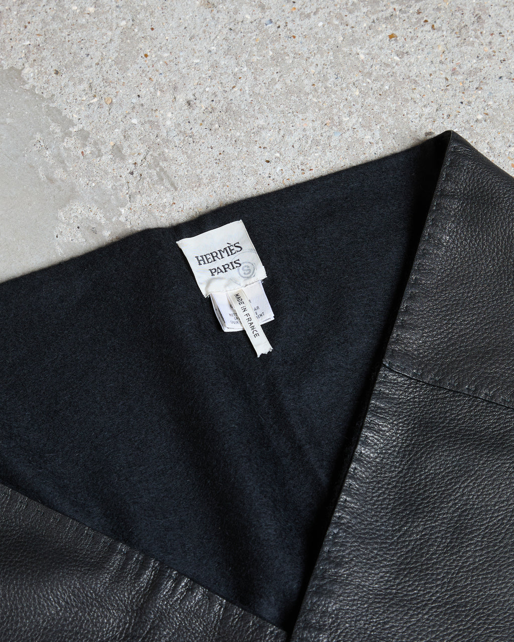 Hermès Leather and Cashmere Double Lining Scarf