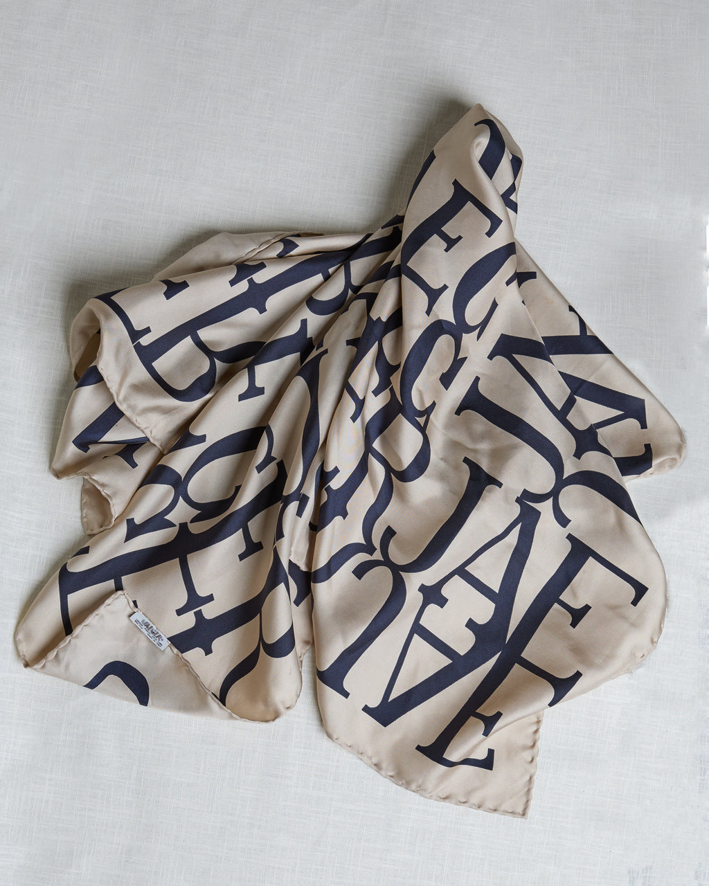 Jaeger Monogram Silk Twill Scarf