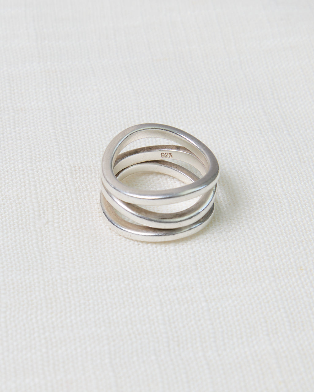 Emporio Armani Sterling Silver Sculptural Ring