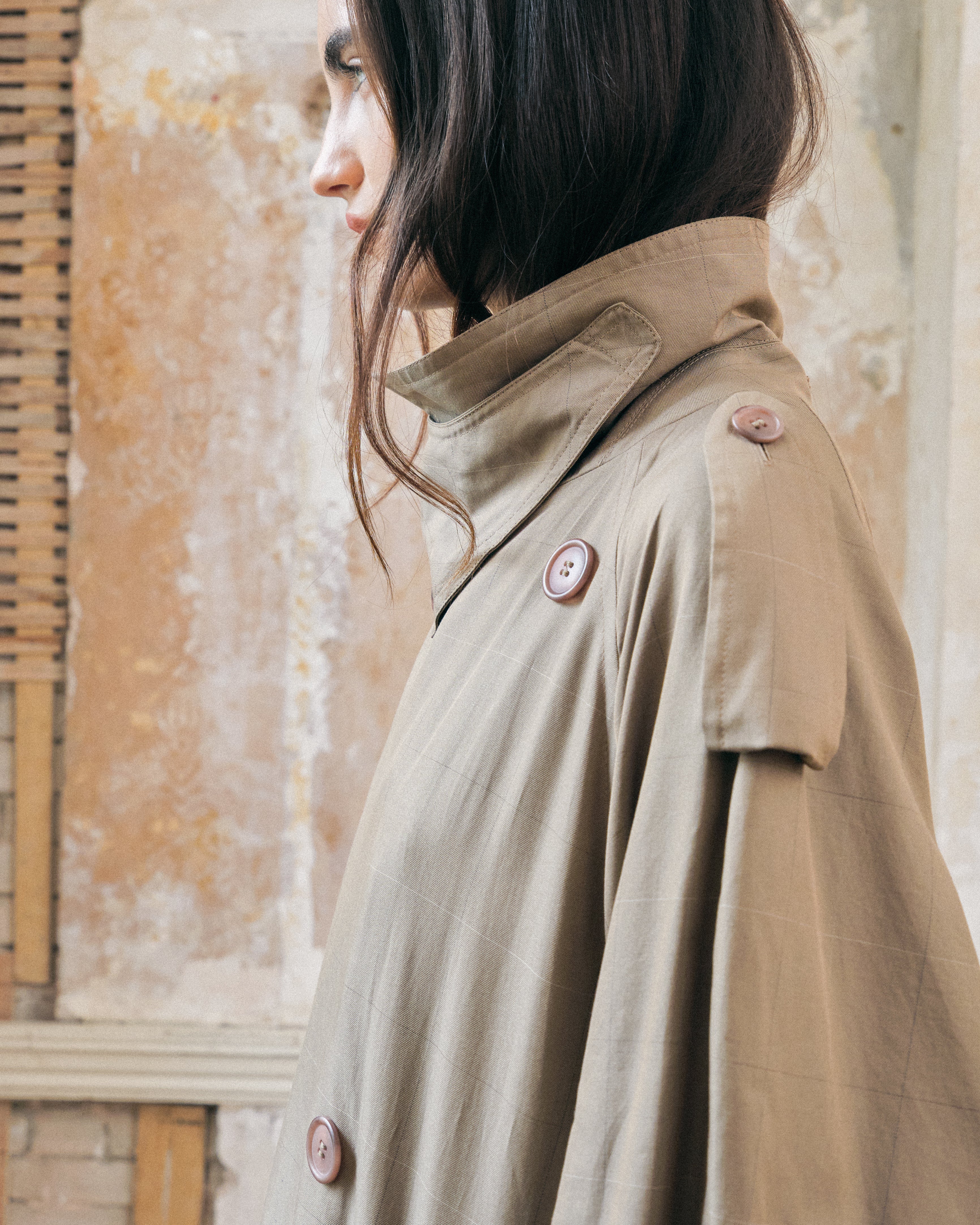 Hermès Casablanca Plaid Cotton Travel Trench Coat