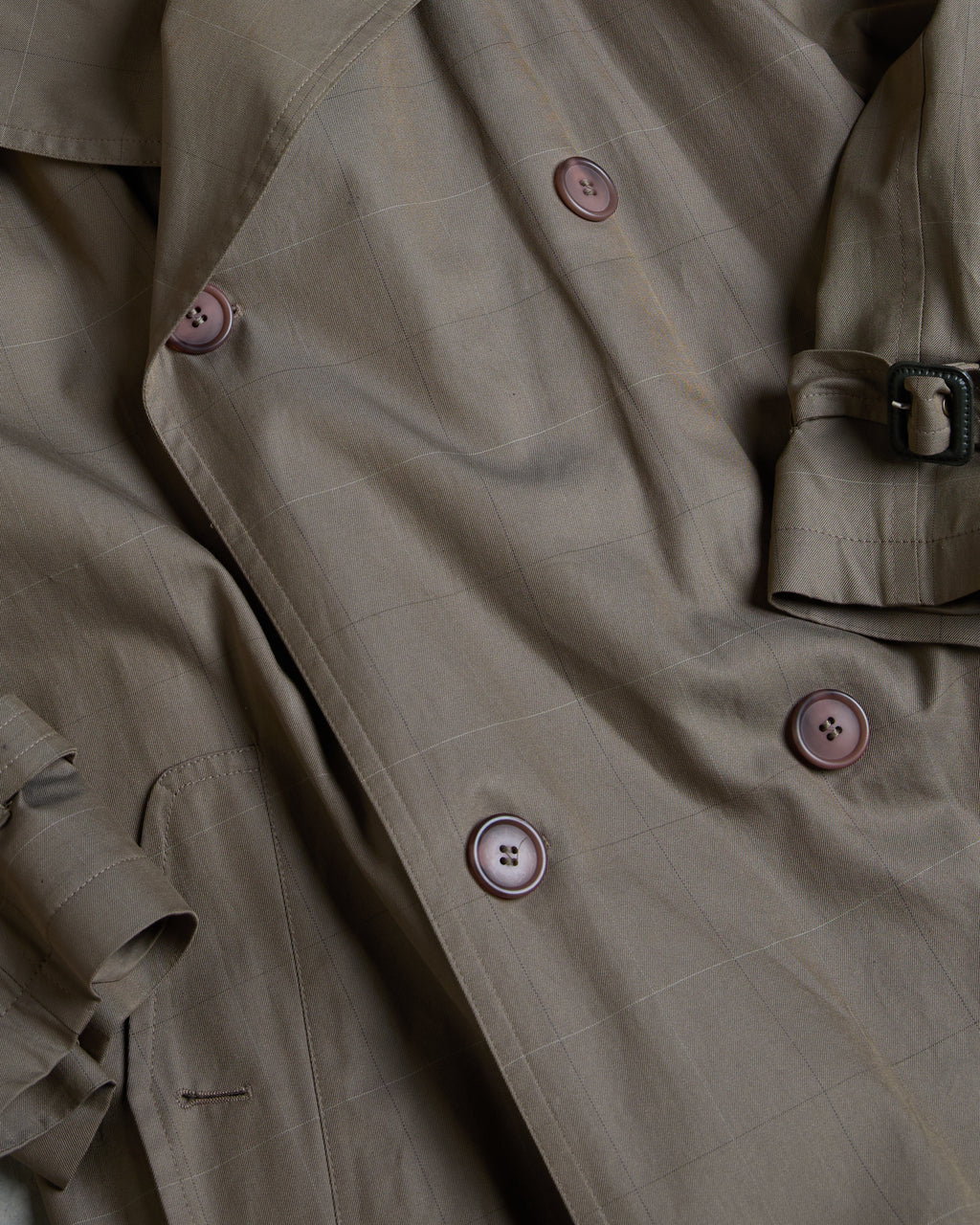 Hermès Casablanca Plaid Cotton Travel Trench Coat