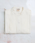 Hermès Pintuck Mandarin Collar Silk Blouse