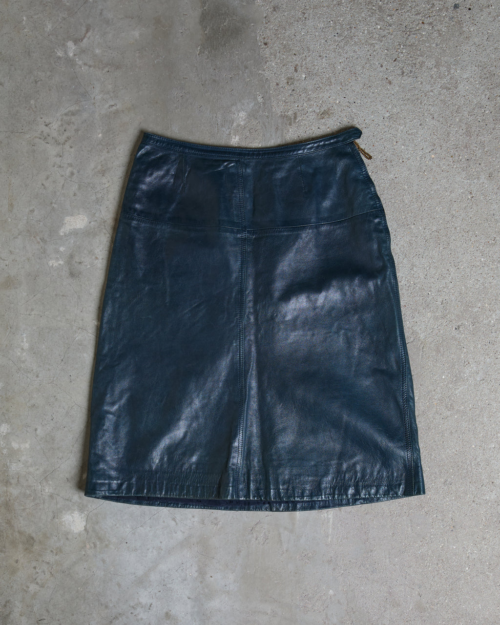 Hermès Lambskin Leather Skirt