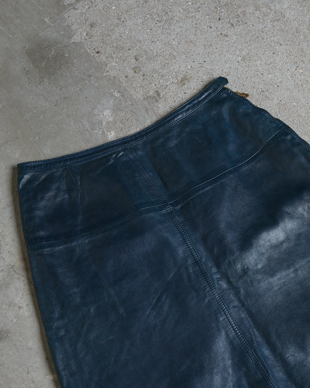 Hermès Lambskin Leather Skirt