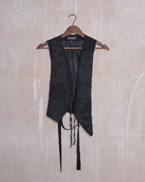 Ann Demeulemeester Embroidered  Waistcoat Vest