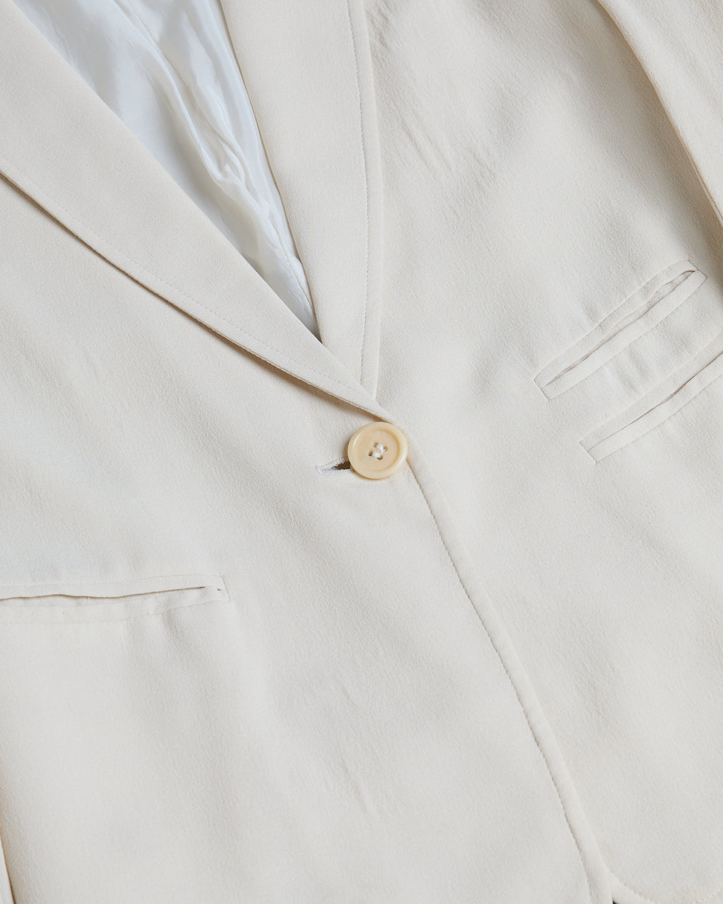 Ann Demeulemeester Ivory Silk Blazer