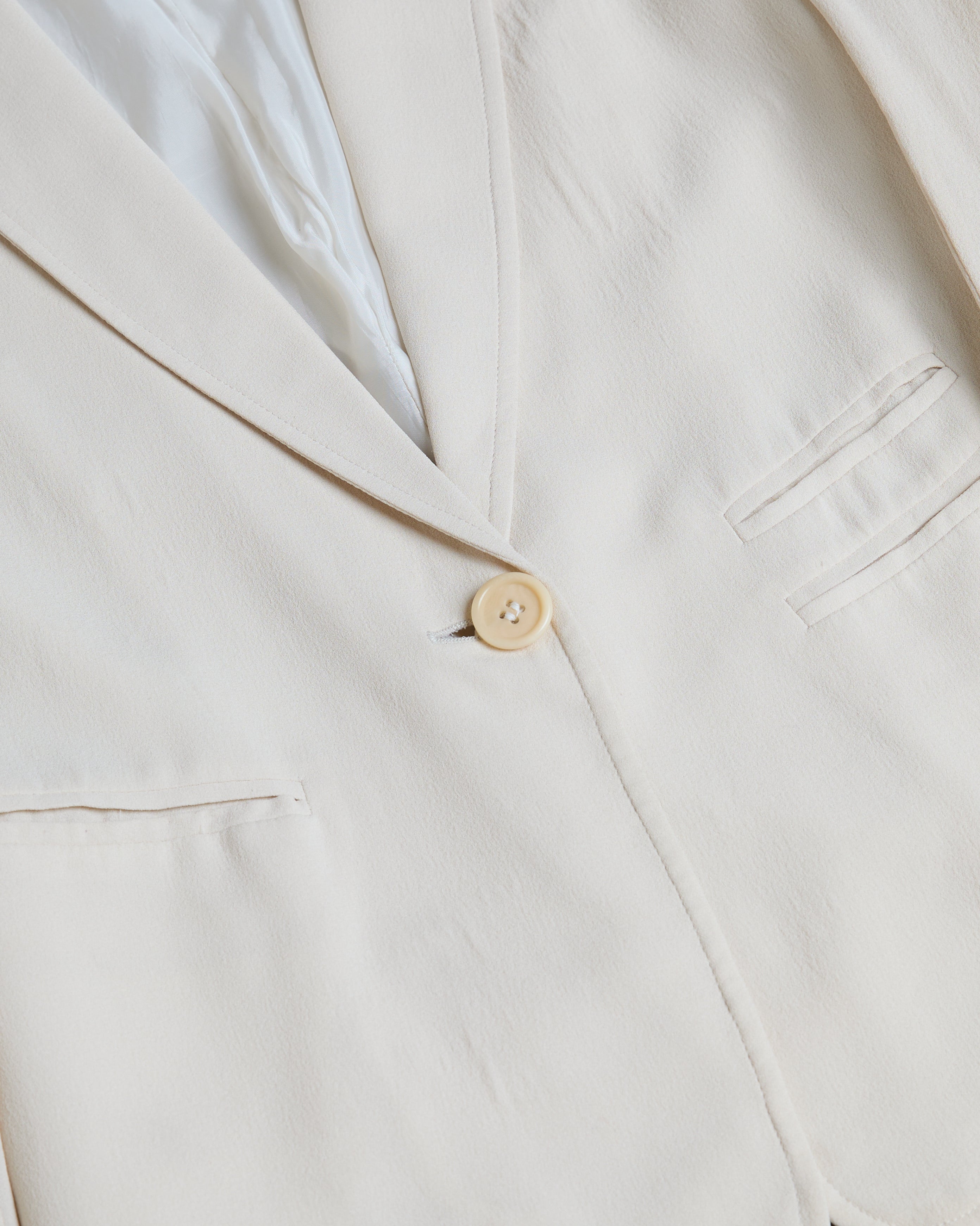 Ann Demeulemeester Ivory Silk Blazer