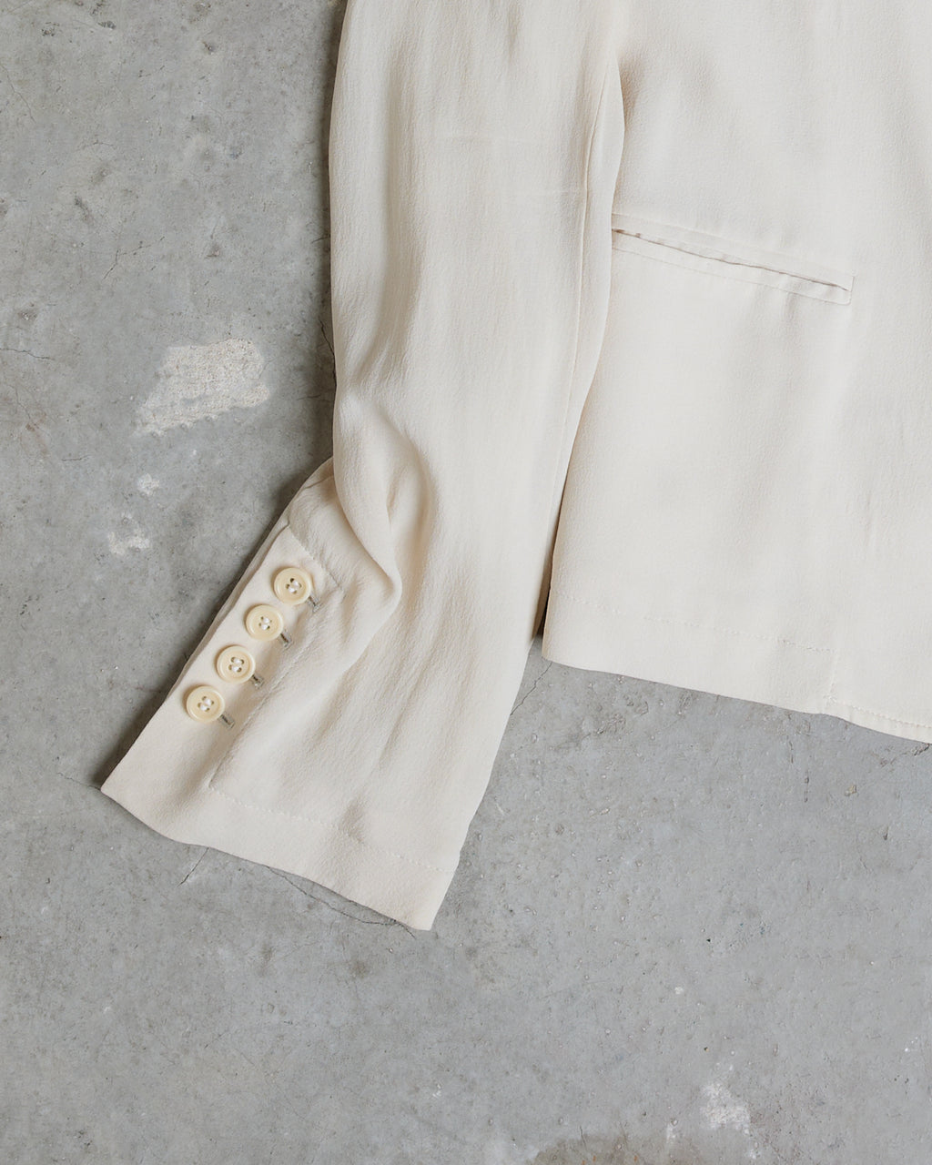 Ann Demeulemeester Ivory Silk Blazer