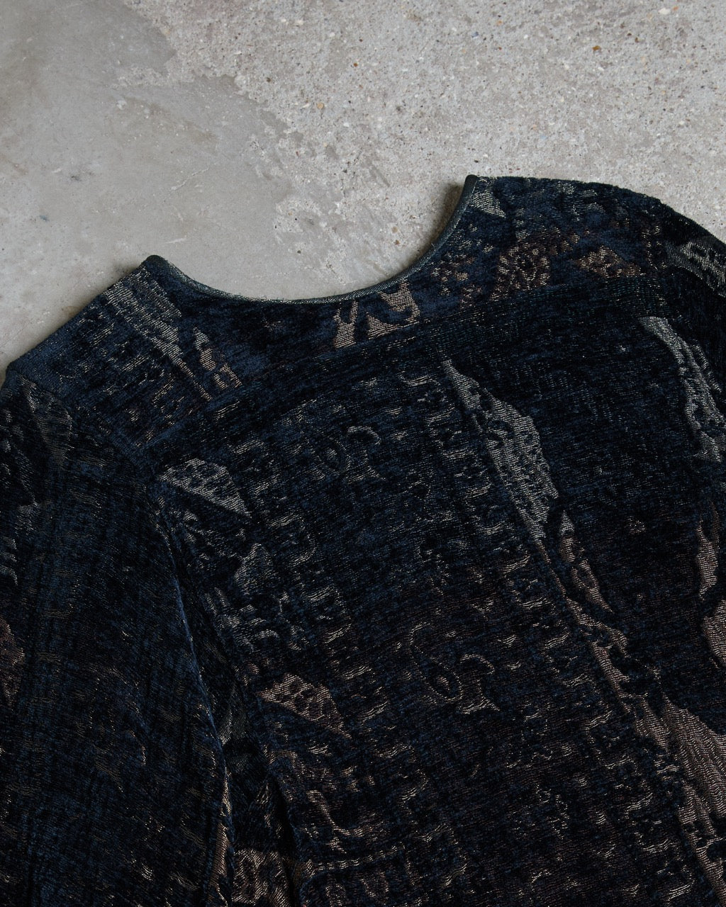 Vintage Oscar de la Renta Silk & Velvet Burnout Dress