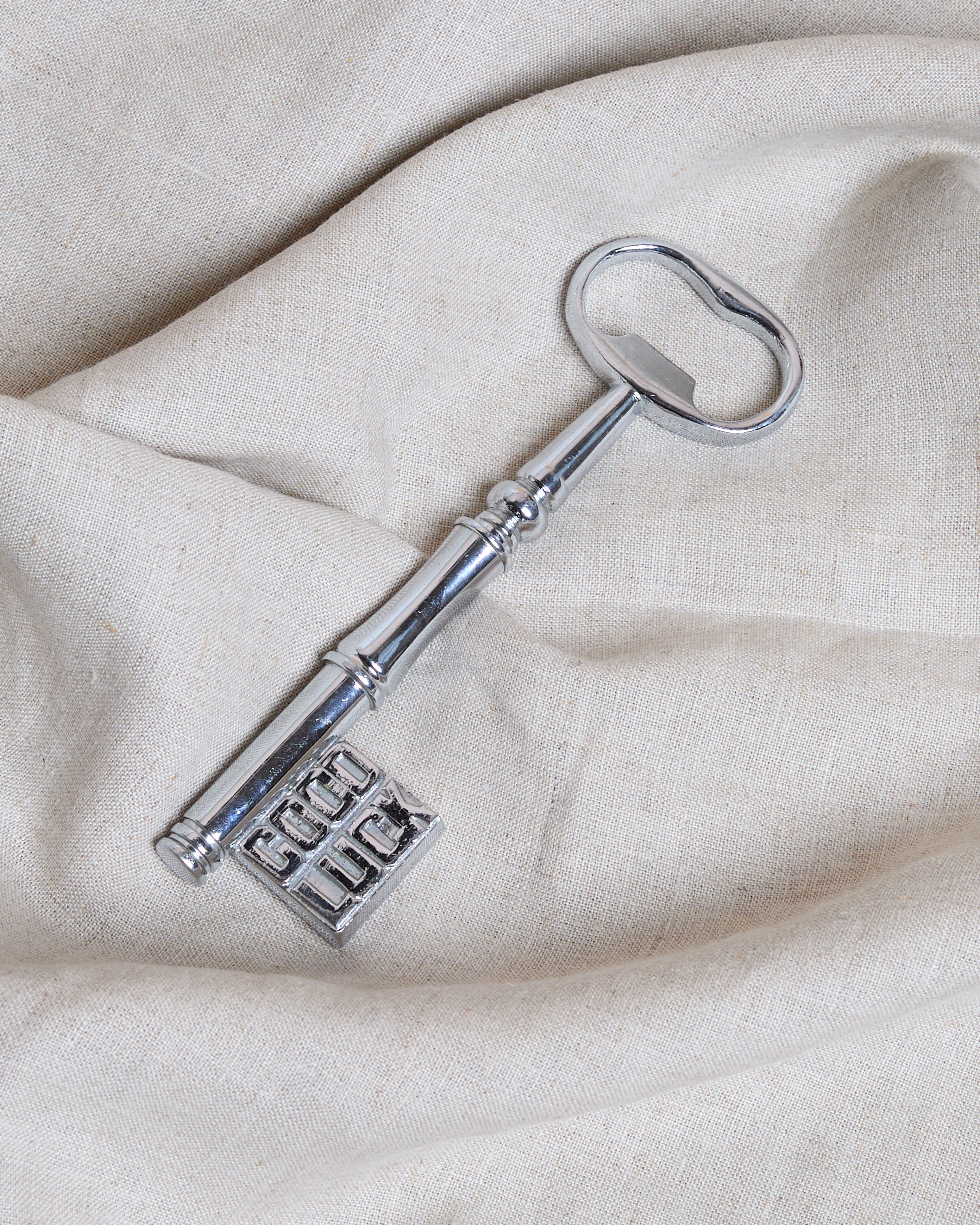 P.H. Vogel & Co. Silver Good Luck Bottle Opener Corkscrew Key