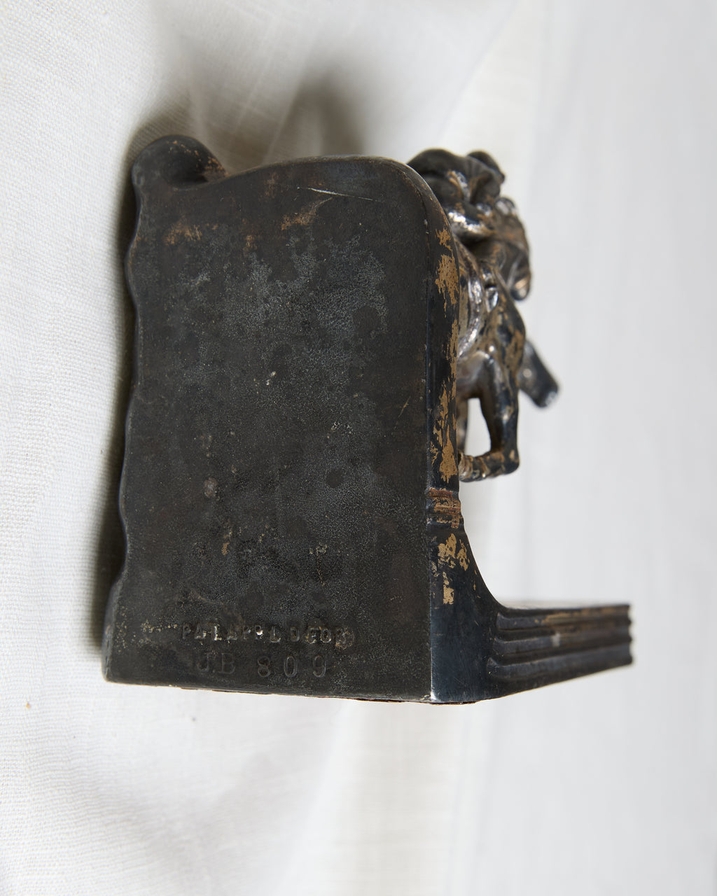 Jennings Brothers Bronze Horse Race Bookend Trophy