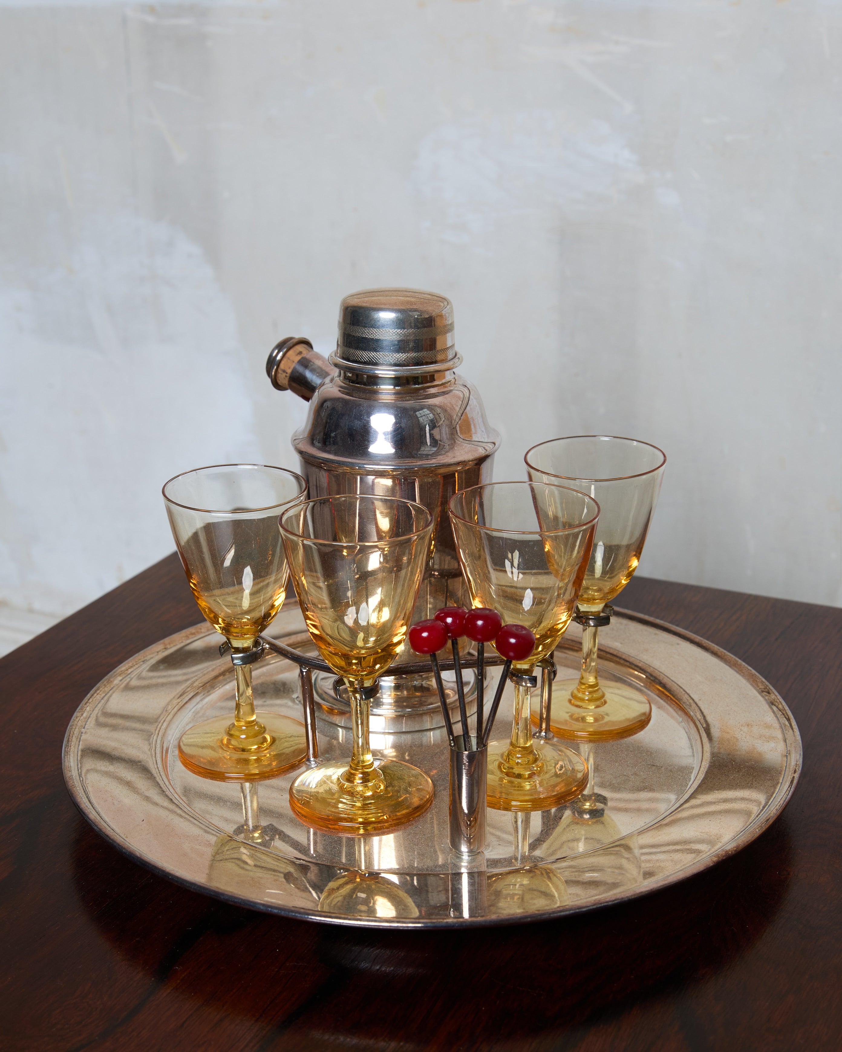 Italian Silver-Plate Cocktail Shaker Set
