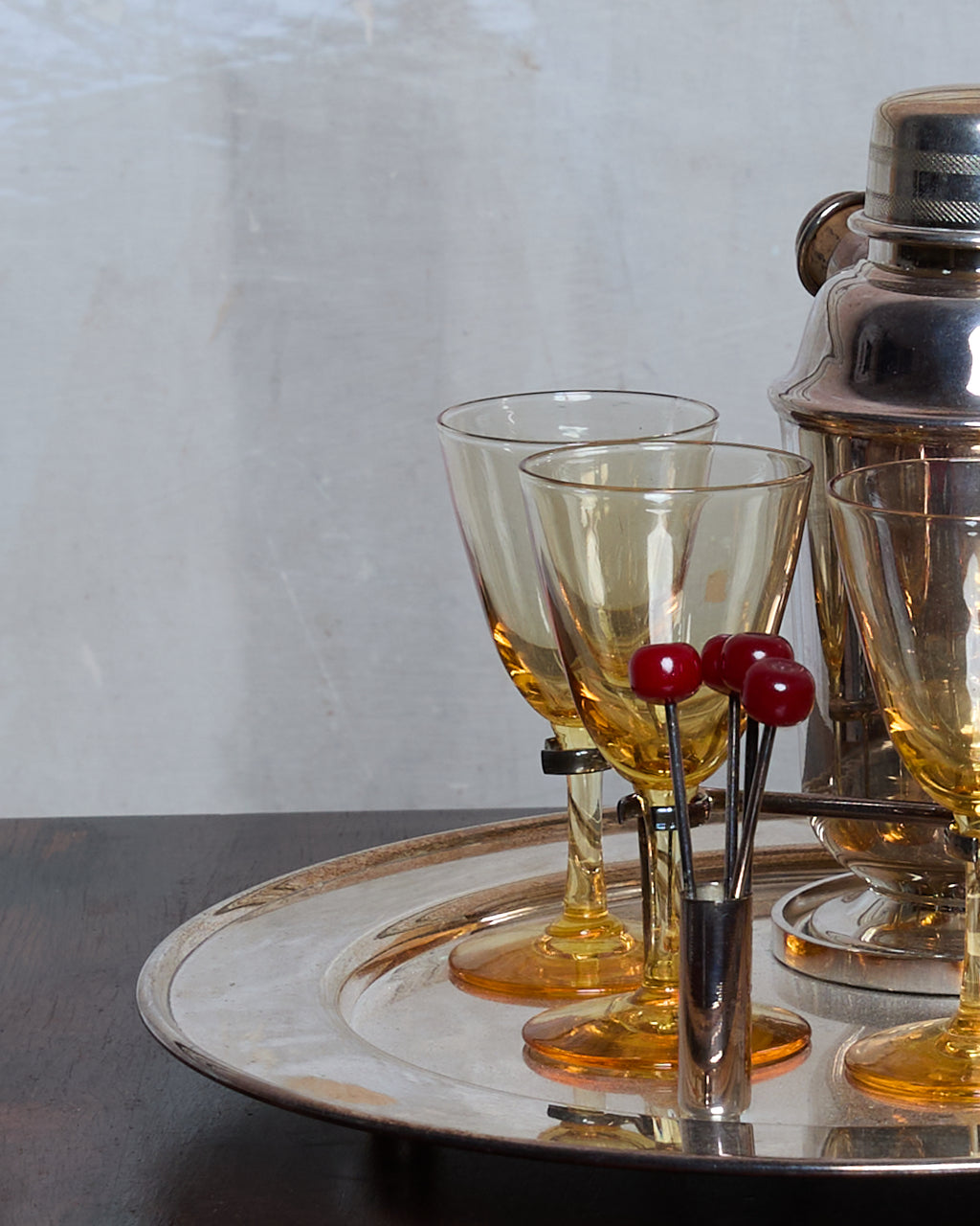 Italian Silver-Plate Cocktail Shaker Set