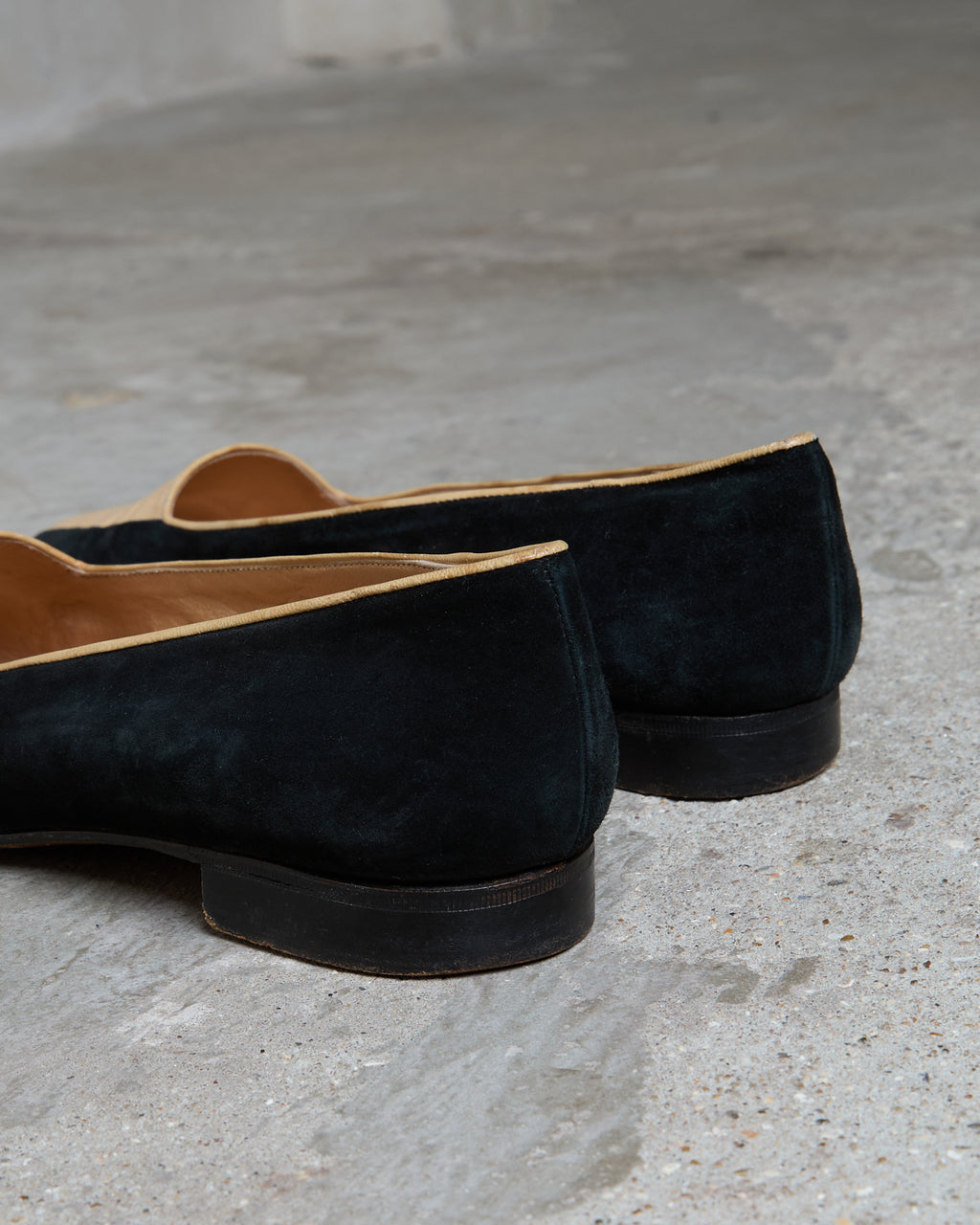 Chanel Two-Tone Leather & Suede Loafers